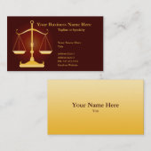 rechtvaardigheid visitekaartje (Voorkant / Achterkant)