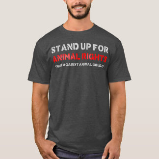 Rechtzetten voor Dierenrechten retro T-shirt