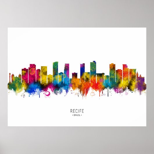 Recife Brazil Skyline Poster (Voorkant)