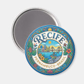 Recife Brazilië Magneet (Voorkant / Achterkant)