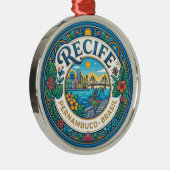Recife Brazilië Metalen Ornament (Rechts)