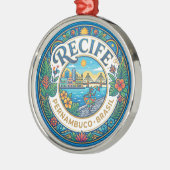 Recife Brazilië Metalen Ornament (Links)
