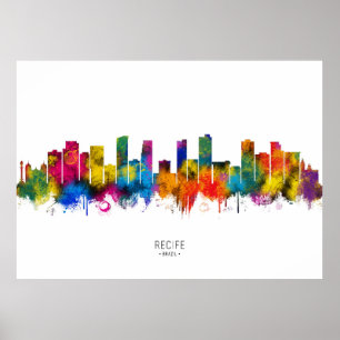 Recife Brazilië Skyline Poster