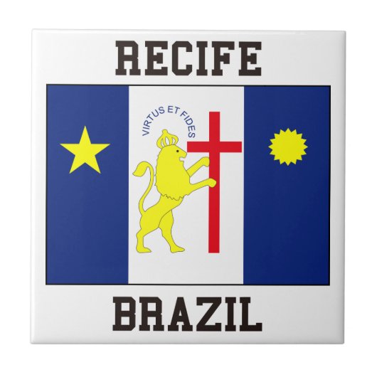 Recife Brazilië Tegeltje (Voorkant)