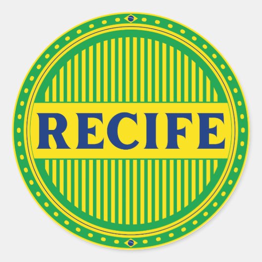 Recife City Pride Pride – Braziliaanse identiteit Ronde Sticker (Voorkant)