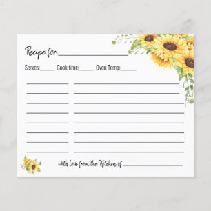 Recipcard vrijgezellenfeest bruiloft zonnebloemen 