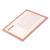 Recipe Blocnote in Warm Roze en Gele Stripe (Schuin)