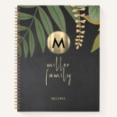 Recipe Book Elegant Chalkboard Greenery Notitieboek (Voorkant)
