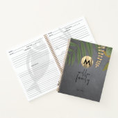 Recipe Book Elegant Chalkboard Greenery Notitieboek (Binnen)