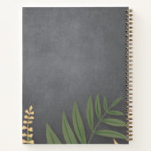 Recipe Book Elegant Chalkboard Greenery Notitieboek (Achterkant)