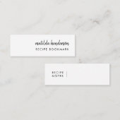 Recipe Book Favorite Recipiite Mini Bladwijzer Car Mini Visitekaartje (Voorkant / Achterkant)