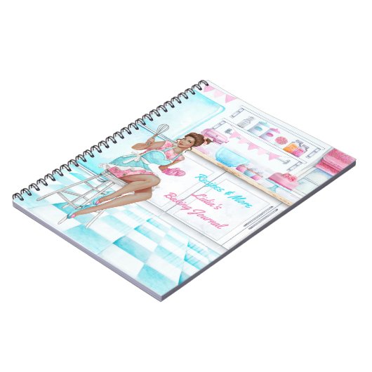 Recipe Book Retro Kitchen Baking and Cooking Notitieboek (Linkerzijde)