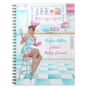 Recipe Book Retro Kitchen Baking and Cooking Notitieboek