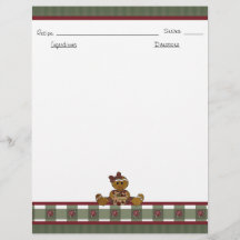 Recipe Book Stationery