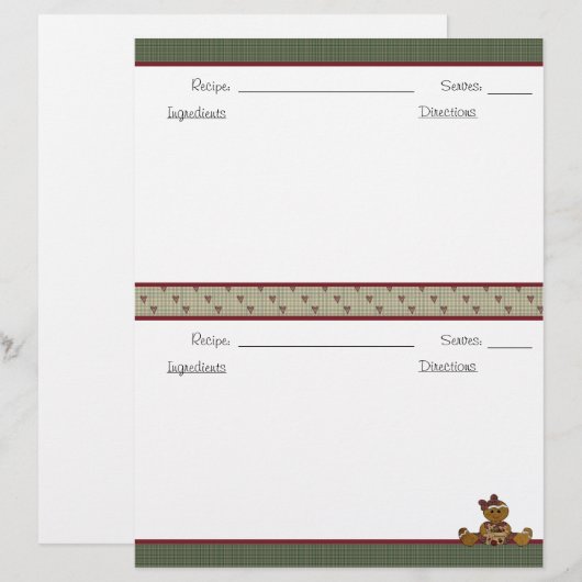 Recipe Book Stationery II (Voorkant / Achterkant)