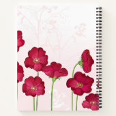 Recipe Book voor moderne rode papavers Notitieboek (Achterkant)