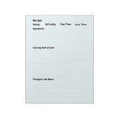 Recipe Book voor Uw Familie gemaakt door U Notitieblok (Linkerzijde)