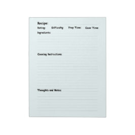 Recipe Book voor Uw Familie gemaakt door U Notitieblok