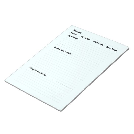Recipe Book voor Uw Familie gemaakt door U Notitieblok (Schuin)