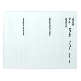 Recipe Book voor Uw Familie gemaakt door U Notitieblok