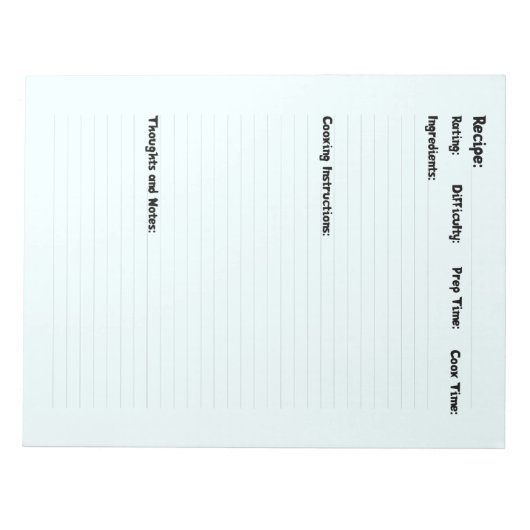 Recipe Book voor Uw Familie gemaakt door U Notitieblok (Voorkant)