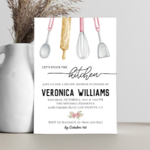 Recipe Bridal Shower Invitation Kaart