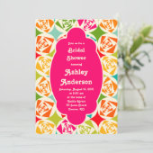 Recipe Bridal Shower Invitation | Pop Art Rozen Kaart (Staand voorkant)