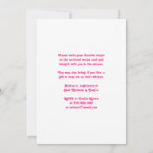 Recipe Bridal Shower Invitation | Pop Art Rozen Kaart (Achterkant)