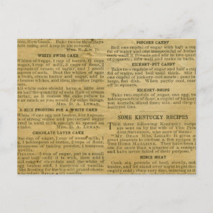 Recipe Card Antiek Kentucky Briefkaart