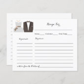 Recipe Card Bride & Groom Vrijgezellenfeest (Voorkant / Achterkant)