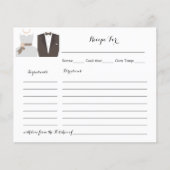 Recipe Card Bride & Groom Vrijgezellenfeest (Voorkant)