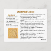 Recipe Card for Shortbread Cookies  Briefkaart (Achterkant)