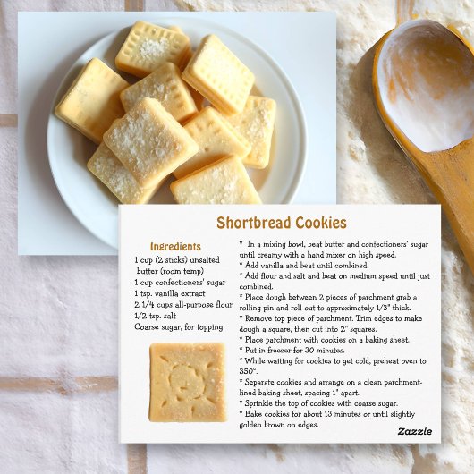 Recipe Card for Shortbread Cookies  Briefkaart