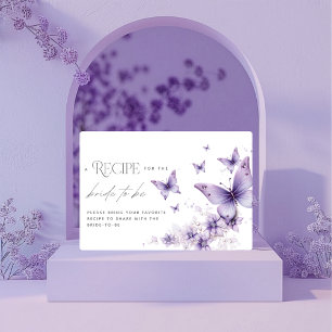 Recipe Card He Gives Me Butterflies Bridal Shower Informatiekaartje