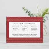 Recipe Card Utils Red Party Invitation Kaart (Staand voorkant)