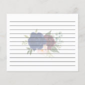 Recipe card vrijgezellenfeest bruiloft floral (Achterkant)