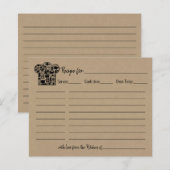 Recipe card vrijgezellenfeest trouwe trouwdouche (Voorkant / Achterkant)