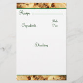 Recipe Chocolate Chip Cookie Kaart Briefpapier (Voorkant)