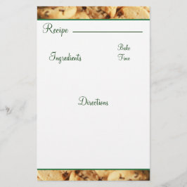 Recipe Chocolate Chip Cookie Kaart Briefpapier