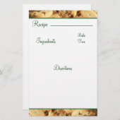 Recipe Chocolate Chip Cookie Kaart Briefpapier (Voorkant / Achterkant)