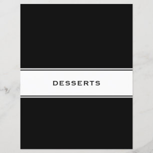 Recipe Cookbook Chapter Divider Desserts