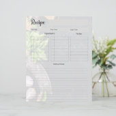 Recipe cookbook page insert (Staand voorkant)