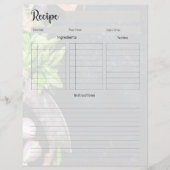Recipe cookbook page insert (Voorkant)