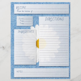 Recipe Cookbook Voeg Jeans Daisy Land in