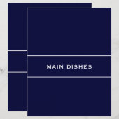 Recipe Divider Main Dishes Navy Blue (Voorkant / Achterkant)