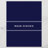 Recipe Divider Main Dishes Navy Blue (Voorkant)
