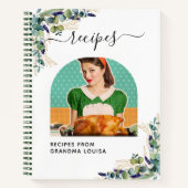 Recipe eucalyptus greenery Gold foto grootmoeder Notitieboek (Voorkant)