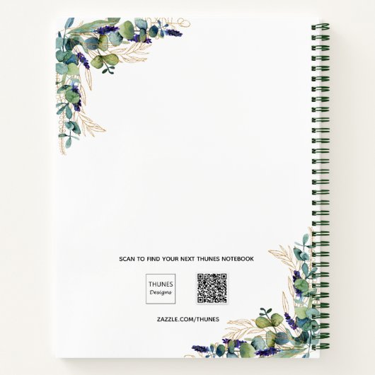 Recipe eucalyptus greenery Gold foto grootmoeder Notitieboek (Achterkant)