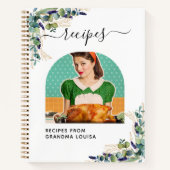 Recipe eucalyptus greenery Gold foto grootmoeder Notitieboek (Voorkant)