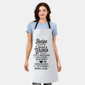 Recipe for a Special Teacher Kitchen Appreciation Schort (Gedragen)